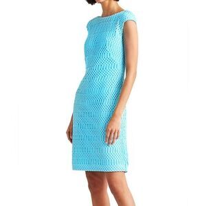 Lauren Ralph Lauren Dress A-Line Lace Sleeveless Career Size 8 LRL Turquoise